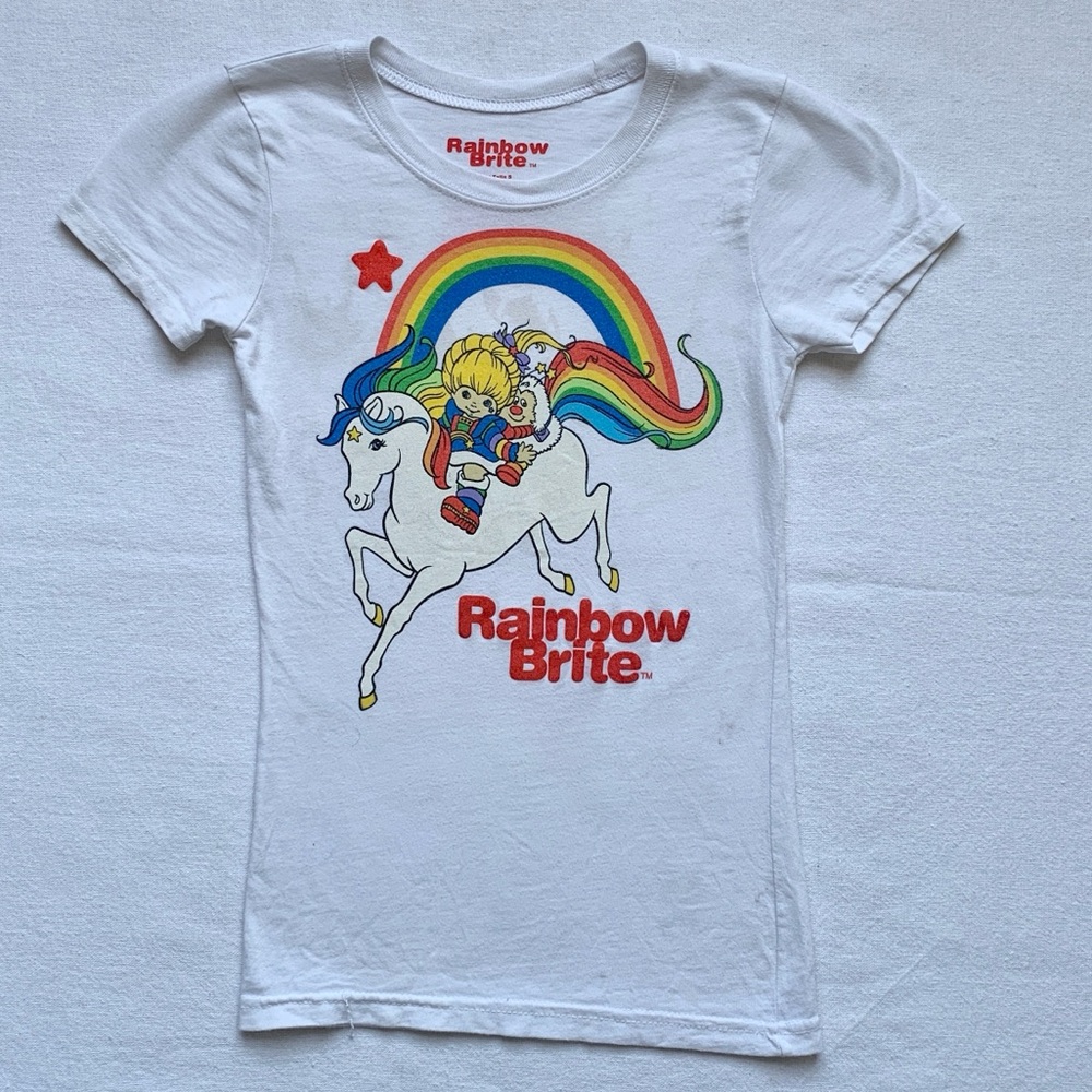 2011 Rainbow Brite Horse 100% Cotton Girls Short Sleeve T-Shirt size Small